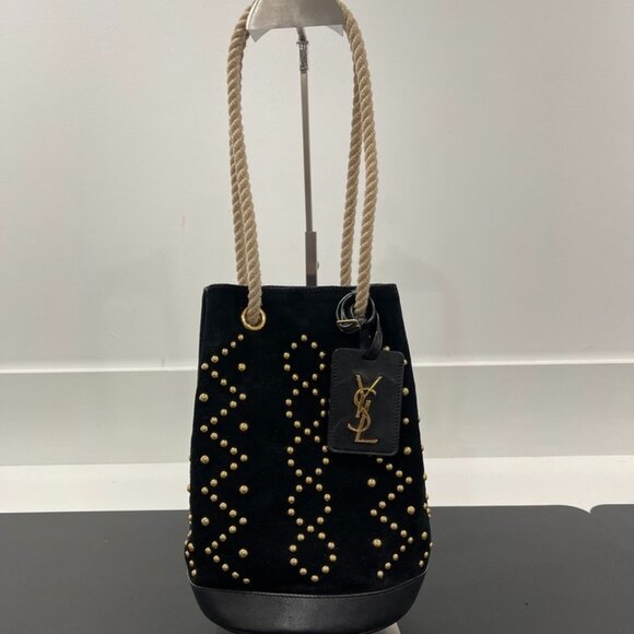 Saint Laurent Small Studded Seau Bucket Bag (JB1093) - Picture 1 of 8
